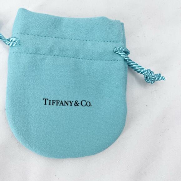 Tiffany & Co Small Blue Drawstring Closure Jewelry Pouch Gift Bag - 2 PIECE - Picture 3 of 4